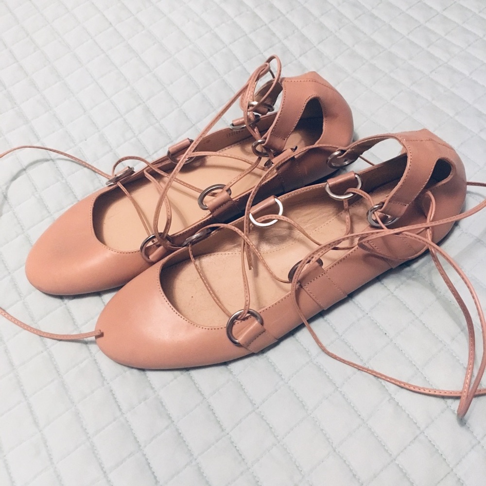 J. Crew lace-up flats